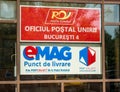 Bucharest/Romania - 07.15.2020: Emag delivery point at the romanian post office. Emag is the largest online store in Romania