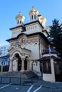 Bucharest, Romania, 2 January 2021: Boteanu Orthodox Church (Biserica Ortodoxa Boteanu) in the old city center