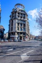 Bucharest, Romania, 2 January 2022: Modern buildings near Natiunile Unite Square (Piata Natiunile Unite)