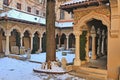 Bucharest, Romania - January 8, 2019: Women`s Bucharest Stavropol Monastery in the name of Mch. Justin the Philosopher of the Royalty Free Stock Photo