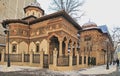 Bucharest, Romania - January 8, 2019: Women`s Bucharest Stavropol Monastery in the name of Mch. Justin the Philosopher of the Royalty Free Stock Photo