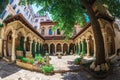 Inner courtyard of Stavropoleos monastery, Bucharest, Romania