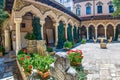 Inner courtyard of Stavropoleos monastery, Bucharest, Romania