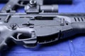 Details with the Beretta logo on a ARX 160 tactical rifle