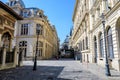 Bucharest, Romania - 5 June 2021: Old buildings in the historical center in a sunny summer day Royalty Free Stock Photo