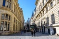 Bucharest, Romania - 5 June 2021: Old buildings in the historical center in a sunny summer day Royalty Free Stock Photo