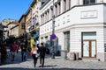 Bucharest, Romania - 5 June 2021: Old buildings in the historical center in a sunny summer day Royalty Free Stock Photo