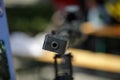 Shallow depth of field selective focus image with a .50 caliber sniper rifle Royalty Free Stock Photo