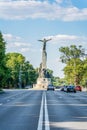 View with Monument to the Heroes of the Air (Monumentul Eroilor Aerului) located in located in Royalty Free Stock Photo