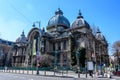 Bucharest, Romania - 27 March 2021: CEC Palace Palatul CEC, The Palace of the Savings Bank in the historical center on Victory Royalty Free Stock Photo