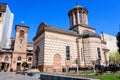 Bucharest, Romania, 27 March 2021: Main historical building of Buna Vestire St Anton Church Biserica Buna Vestire Sf Anton near