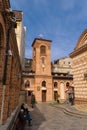 Bucharest, Romania - March 16, 2019: people visiting church