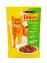 Purina Friskies, pouches of wet cat food. Royalty Free Stock Photo