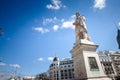 BUCHAREST, ROMANIA - MARCH 13, 2023: Statue of Gheorge Lazar on Piata Universitatii in Bucharest. Also called Statuia lui Gheorghe