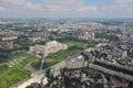 Bucharest, Romania, May 15, 2016: Aerial view of Palace of the Parliament in Bucharest Royalty Free Stock Photo