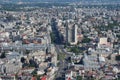 Bucharest, Romania, May 15, 2016: Aerial view of University Square in Bucharest with Intercontinental Hotel Royalty Free Stock Photo