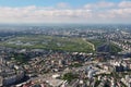 Bucharest, Romania, May 15, 2016: Aerial view of Vacaresti Nature Park Royalty Free Stock Photo