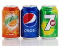 Can of Pepsi, Mirinda and 7up