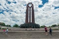 BUCHAREST, ROMANIA - MAY 14, 2017: Carol Park in Bucharest, Romania. Mausoleum in Background Royalty Free Stock Photo