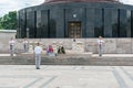 BUCHAREST, ROMANIA - MAY 14, 2017: Carol Park in Bucharest, Romania. Mausoleum and Changing Guard in Background. Royalty Free Stock Photo