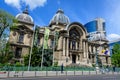 Bucharest, Romania - 6 May 2021: CEC Palace Palatul CEC, The Palace of the Savings Bank in the historical center on Victory Royalty Free Stock Photo