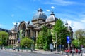 Bucharest, Romania - 6 May 2021: CEC Palace Palatul CEC, The Palace of the Savings Bank in the historical center on Victory Royalty Free Stock Photo