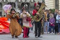 Bucharest, Romania - May 30, 2014: Little Circus French show of the performers,inside of International Festival of Street Theater, Royalty Free Stock Photo