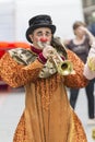 Bucharest, Romania - May 30, 2014: Little Circus French show of the performers,inside of International Festival of Street Theater, Royalty Free Stock Photo