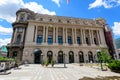 The old renovated building of the National Military Club (Cercul Militar National) on Victoriei Royalty Free Stock Photo