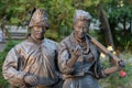 Bucharest, Romania - May 24,2018, One Day From the Life of Ukrainians, Living Statues, Artel MYTH Ukraine, Street Theater