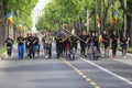 Romanian army veterans, paralympians members of the Invictus Team, take part at a running contest