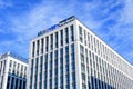 Bucharest, Romania, 20 Nov 2021: Modern glass business buildings at Timpuri Noi area with headquarters of Platika, Tremend, Zitec