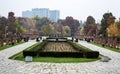 Autumn landscape in Herastrau park, Bucharest. Royalty Free Stock Photo