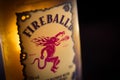 Label of Fireball whisky Royalty Free Stock Photo