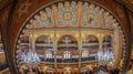 Inside of the synagogue Choral Temple, Bucharest, Romania Royalty Free Stock Photo