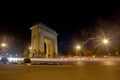 Bucharest, Romania, November 5, 2010: The night view of Triumph Arch Royalty Free Stock Photo