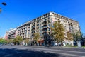 Bucharest, Romania, 8 November 2020 - Old buildings on Nicolae Balcescu previously known as Gheorghe Magheru boulevard in