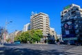 Bucharest, Romania, 8 November 2020 - Old buildings on Nicolae Balcescu previously known as Gheorghe Magheru boulevard in