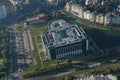 Bucharest, Romania, October 9, 2016: Aerial view of National Library of Romania Royalty Free Stock Photo