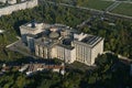 Bucharest, Romania, October 9, 2016: Aerial view of Romanian Academy Building Royalty Free Stock Photo
