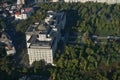 Bucharest, Romania, October 9, 2016: Aerial view of Romanian Academy Building Royalty Free Stock Photo