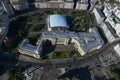 Bucharest, Romania, October 9, 2016: Aerial view of Royal Palace Royalty Free Stock Photo