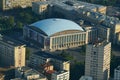 Bucharest, Romania, October 4, 2015: Aerial view of Sala Palatului