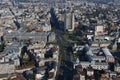 Bucharest, Romania, October 9, 2016: Aerial view of Universitatii Square