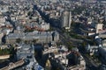 Bucharest, Romania, October 9, 2016: Aerial view of Universitatii Square