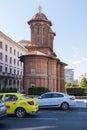 Kretzulescu Church - Red-brick Orthodox church with bell towers dating to the 1720s, plus later icons & interior frescos in Capita Royalty Free Stock Photo