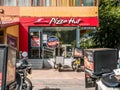 Bucharest/Romania 09.05.2020: Pizza hut delivery restaurant in Bucharest Royalty Free Stock Photo