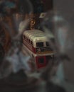 Miniature of a typical London Bus in a souvenir shop Royalty Free Stock Photo