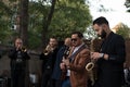 Bucharest, Romania, 21st of September: Mahala Rai Banda music band in Romania gypsy music