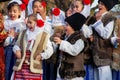 Bucharest, Romania, 25th of December 2019: Christmas tradition festival in Balkans, Romanian dancers